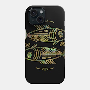 Pisces Zodiac Gold Abalone Phone Case