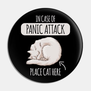 Funny cat quote In case of panic attack, place cat here' cat graphic Pin