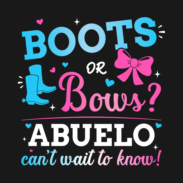 Gender reveal boots or bows abuelo matching baby party by Designzz