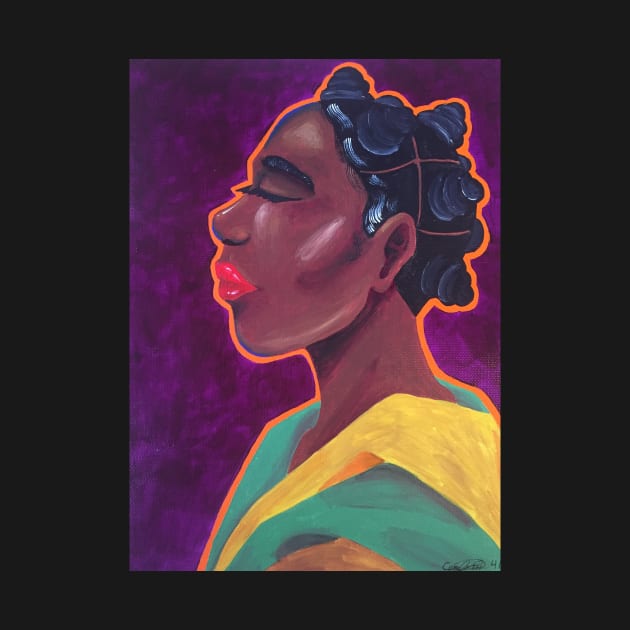 Woman With Bantu Knots by LadybugDraws