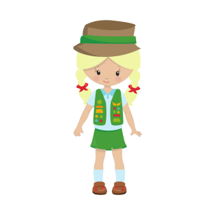 Girl Scout, Cute Girl, Little Girl, Blonde Hair T-Shirt