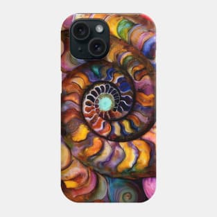 Artistic Nautilus Ammonite Spiral Swirl Abstract Geology Phone Case