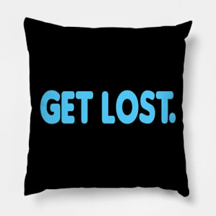 GET LOST. CLASSIC LOGO AQUA Pillow