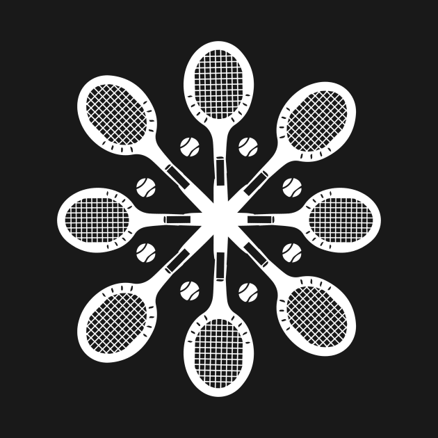 Tennis  Christmas Snowflake Pattern by DarkBruhh