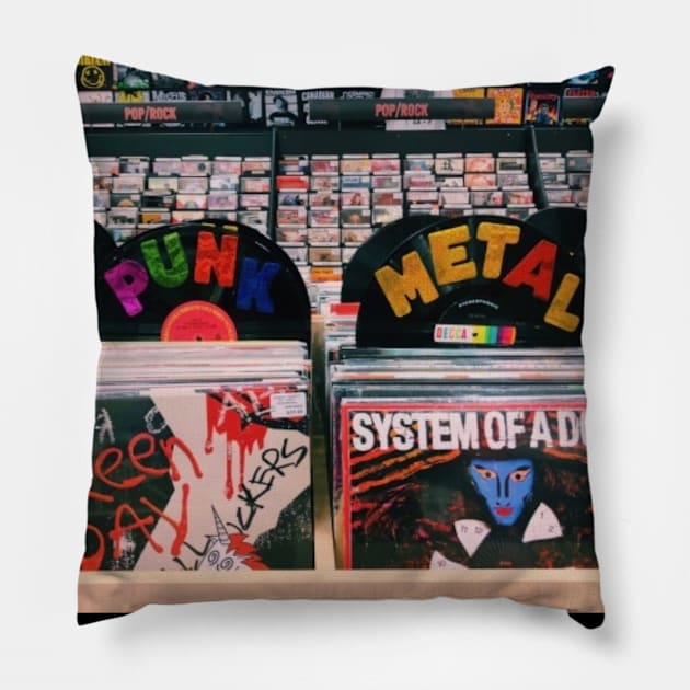 Punk Metal Graphic-T Pillow by pw