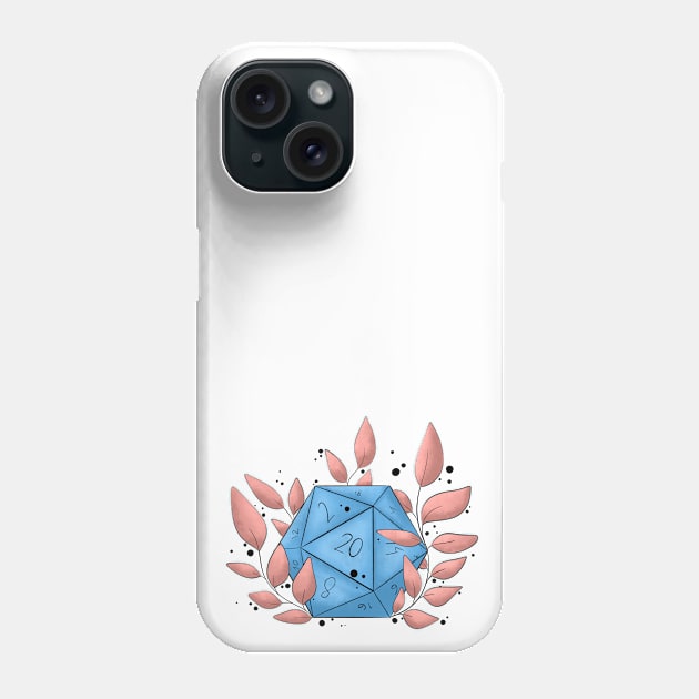 Blue d20 Phone Case by Drawingbreaks