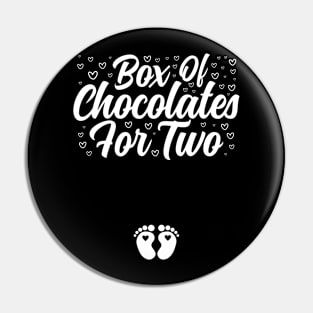 Valentines Day Pregnancy Announcement, Box of Chocolates for Two b Pin