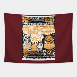 Silver Shamrock Spookshow Spectacular in ORANGE Tapestry