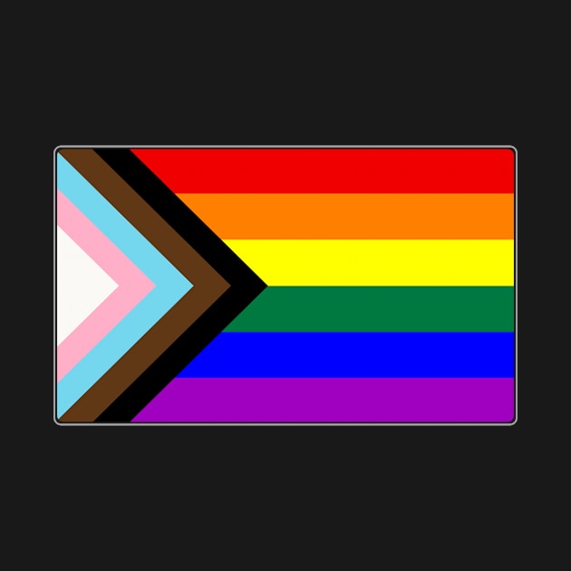 Progress LGBTQ Gay Pride Flag by wheedesign