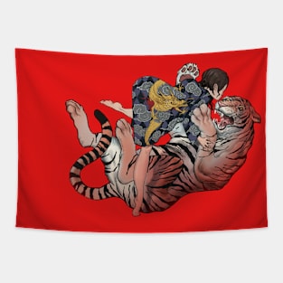 Dragon VS Tiger Tapestry