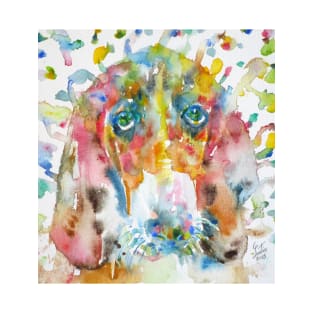 BASSET HOUND - watercolor portrait .1 T-Shirt