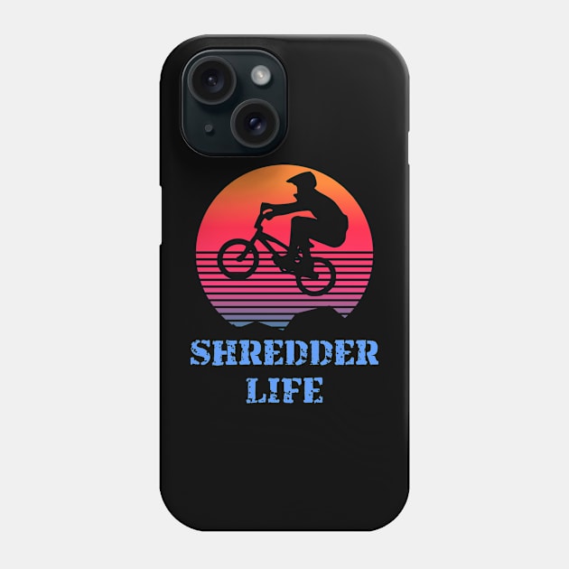 Shredder life BMX stunt retro sunset Phone Case by Geoji 