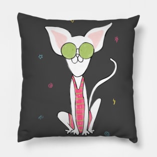 80s Sphynx Cat Pillow