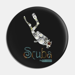 SCUBA Diving - Original SteamPunk Design Pin