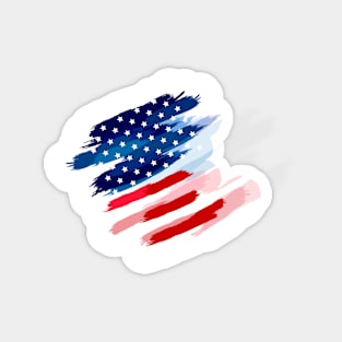 USA Grunge Paint American Flag Magnet