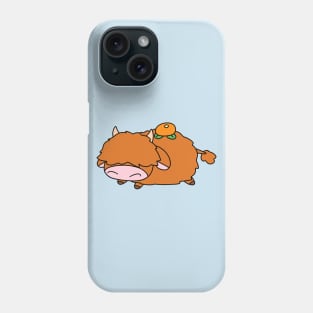 Orange Fruit Highland Cow Phone Case