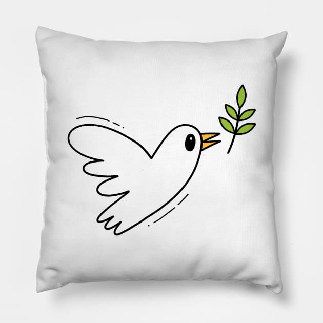 Peace Dove Pillow by Andy McNally