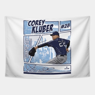 Corey Kluber Tampa Bay Comic Tapestry