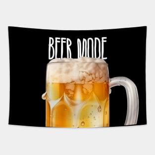 Beer Mode: On Hot Summer Days on a Dark Background Tapestry