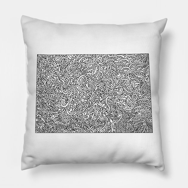 Colorado map design Pillow by Naoswestvillage