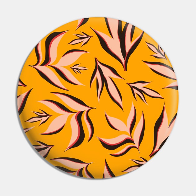 Flame Leaves Pattern Pin by novaya