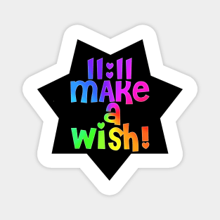 11:11 Make a Wish magic good luck star Magnet