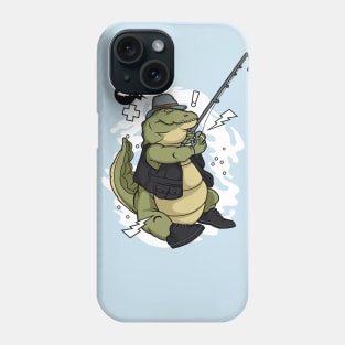 Fishing crocodile Phone Case