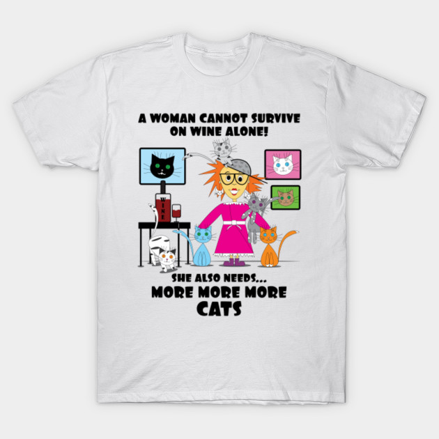Crazy Cat Lady Cartoon T Shirt Crazy Cat Lady T Shirt
