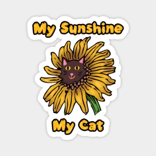 My Sunshine My Cat Sunflower Magnet