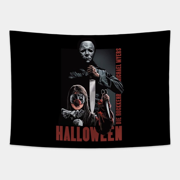 halloween myers slasher Tapestry by NelsonPR