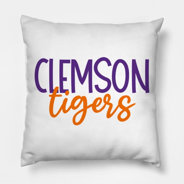 Clemson tigers Pillow by Hundred Acre Woods Designs