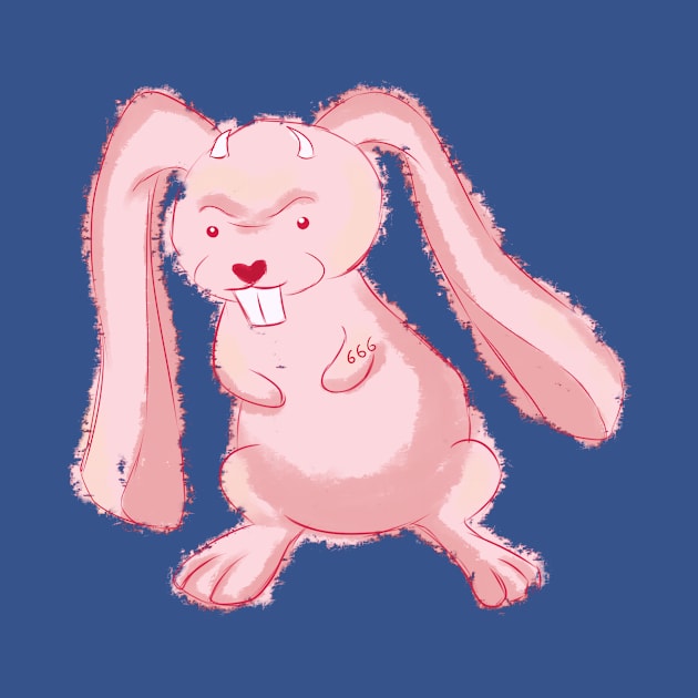 Pink evil cute rabbit by Demonic cute cat