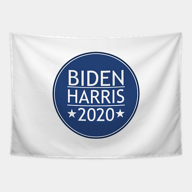 Retro Vintage Blue Biden Harris 2020 Circle - Vote Democrat President Tapestry by ScottsRed