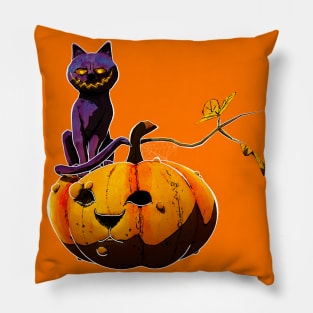 Pumpkin cat Pillow