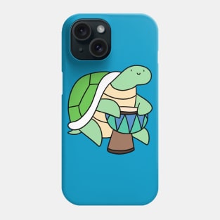 Turtle Playing Djembe Phone Case