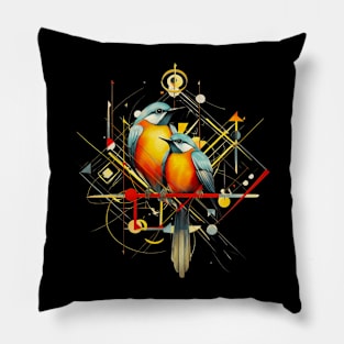 Geometric Birds Pillow