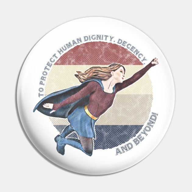 Intimacy Coordinator Superhero Pin by karutees