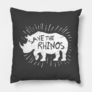 Save The Rhinos - Rhino Conservation Pillow