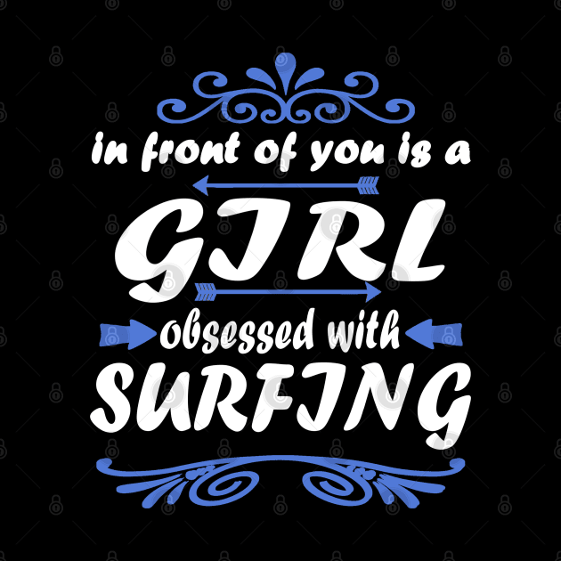 Surfing wave coast surfboard girl power by FindYourFavouriteDesign