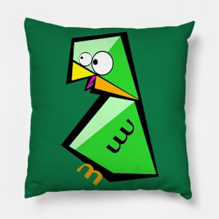 Green bird Pillow