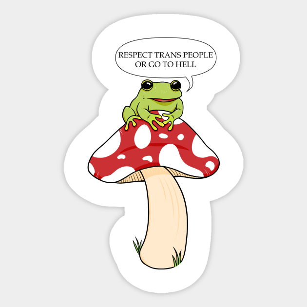 Respect Trans People - Frog - Sticker