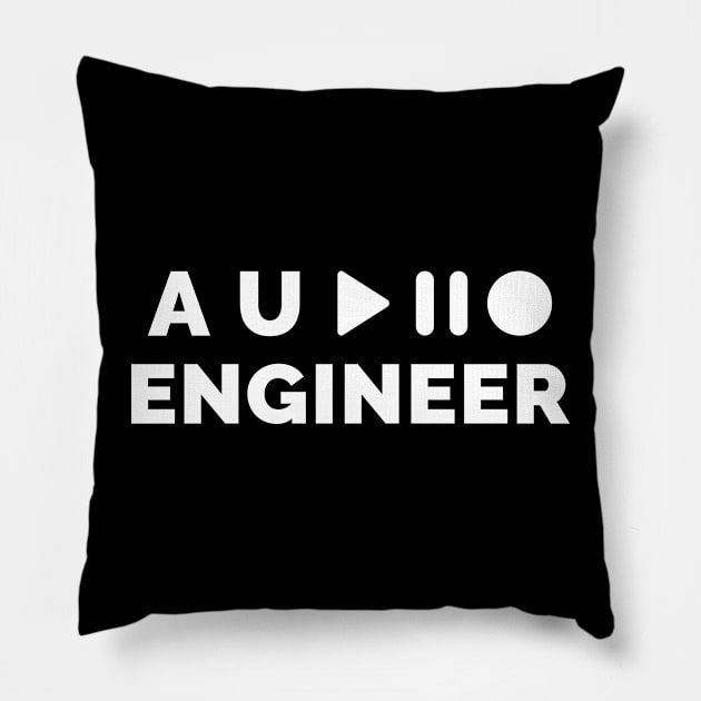 audio engineer White Pillow by Stellart