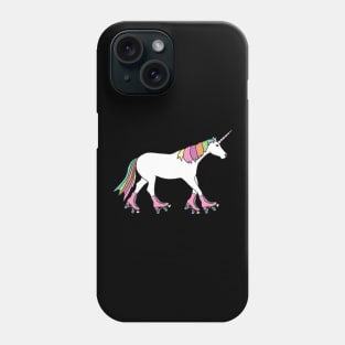 unicorn with roller skates Phone Case
