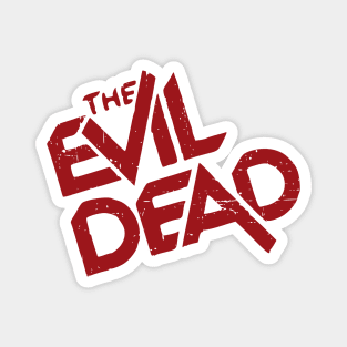 The Evil Dead Movie Cover Cool Red Distressed Title Text Typography Magnet