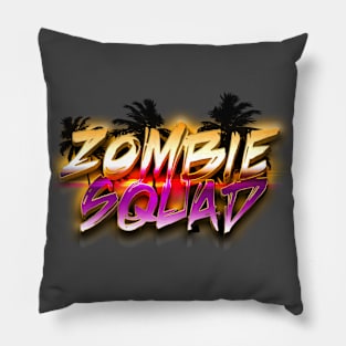 ZOMBIE SQUAD 80s Text Effects 2 Pillow