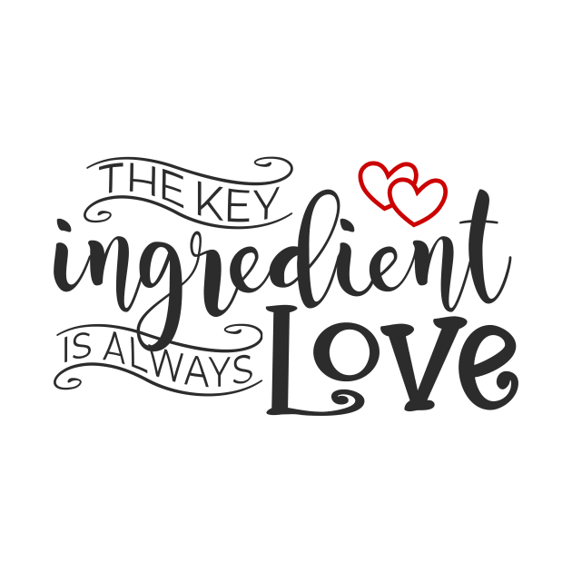 The Key Ingredient is Always Love Valentine Quote by Jasmine Anderson