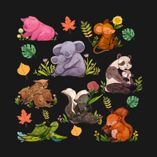 cute animal families T-Shirt