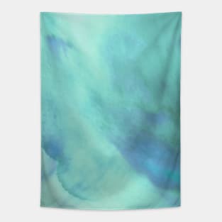 Pastel aqua watercolour sea Tapestry