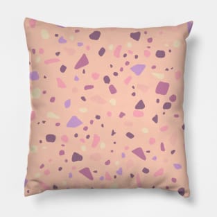 Pink Summer Purple Modern Terrazzo Pattern Pillow