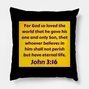 Bible Verse John 3:16 Pillow